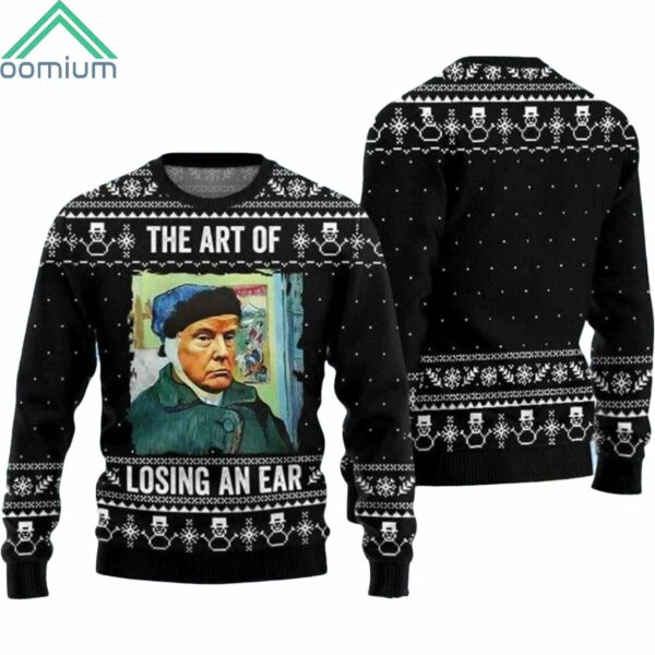 Trump The Art Of Losing An Ear Ugly Christmas Sweater