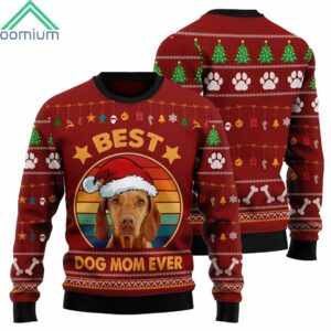 Vizsla Best Dog Mom Ever Sweater