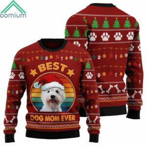 West Highland White Terrier Best Dog Mom Ever Ugly Christmas Sweater