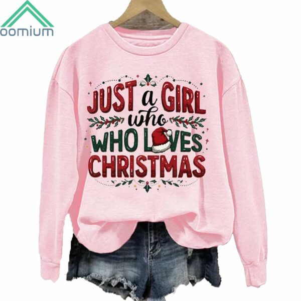 Women'S Just A Girl Who Loves Christmas Sweatshirt