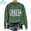 Women's Just A Girl Who Loves Christmas Print Round Neck Sweatshirt