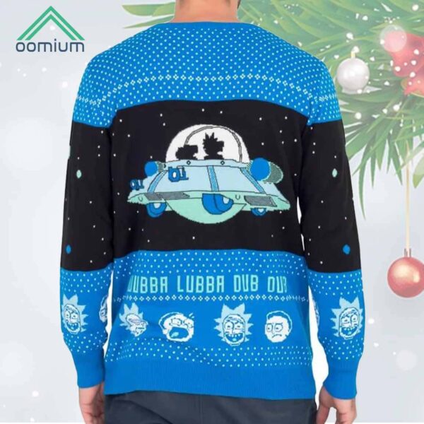 Wubba Lubba Dub Dub Rick and Morty Ugly Christmas Sweater 2