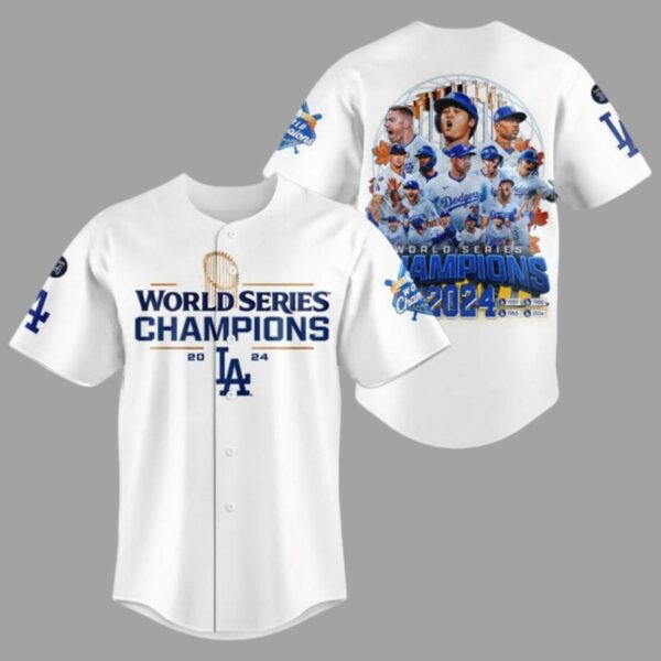 2024 Dodgers World Series Champions Baseball Jersey