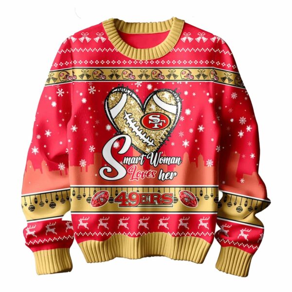 49ers Smart Women Love Her Christmas Ugly Sweater