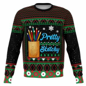 Artist Pretty Sketchy Ugly Christmas Sweater