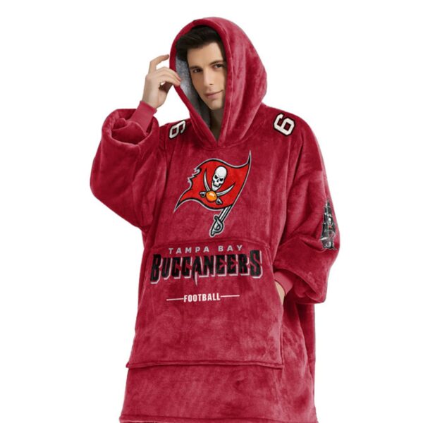 Buccaneers Football Unisex Blanket Hoodie 5