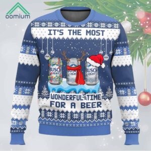 Busch Light It The Most Wonderful Time For A Beer Ugly Sweater