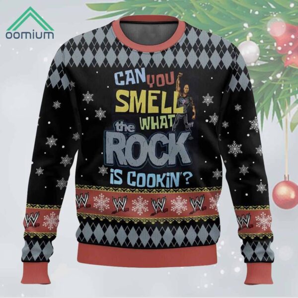 Can You Smell What The Rock is cooking The Rock Ugly Sweater