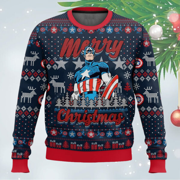 Captain American Christmas Ugly Sweater