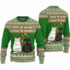 Cat Wreck The Tree And Blame The Doggie Falalalalala Ugly Christmas Sweater