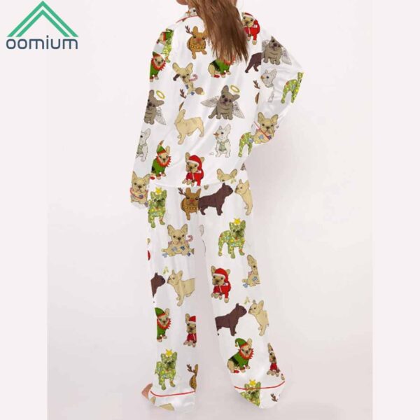 Christmas French Bulldog Satin Pajama Set 2