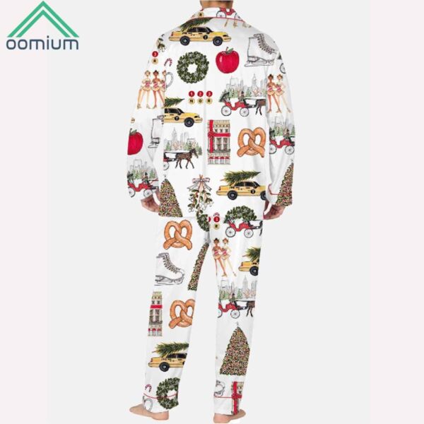 Christmas In New York Satin Pajama Set For Men 1