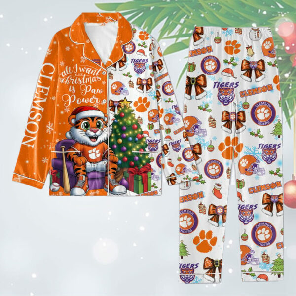 Clemson All I Want For 2024 Christmas Is Tigers Pajamas Set 1