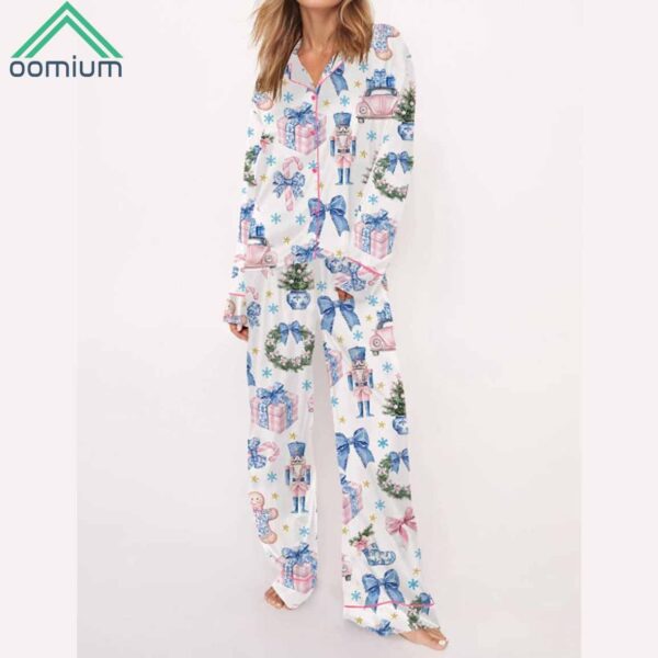 Coquette Chinoiserie Christmas Satin Pajama Set 1