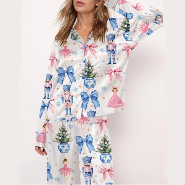 Coquette Nutcracker Christmas Satin Pajama Set