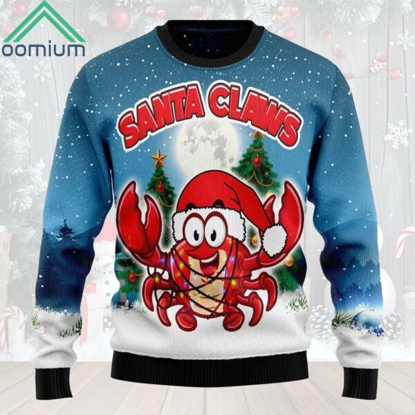 Crabs Santa Claws Ugly Christmas Sweater