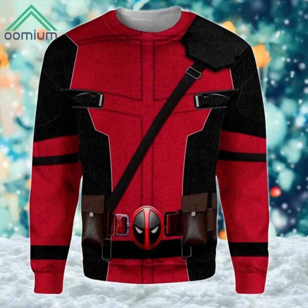 Deadpool Costume Ugly Christmas Sweater 1