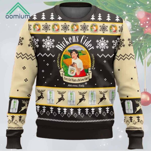 Dickens Cider 3D Sweater Christmas