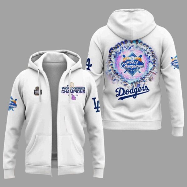 Dodgers 2024 World Series Champions Hoodie Zip