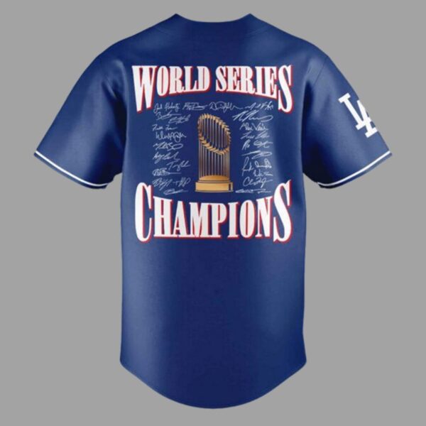 Dodgers 2024 World Series Champions Signature Baseball Jersey 2