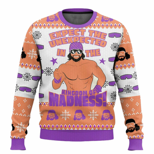 Expect The Unexpected In The Kingdom Of Madness Macho Man Ugly Sweater