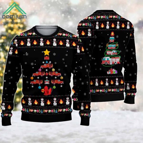 Firefighter Christmas Ugly Sweater