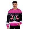 Flocking Around Flamingo Funny Ugly Christmas Sweater 1