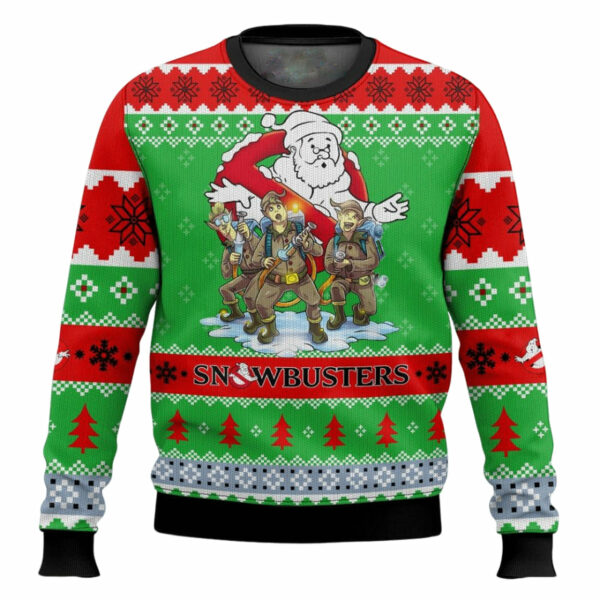 Ghostbusters Snowbusters Christmas Ugly Sweater 1