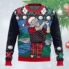 Golf Santa Claus Christmas Ugly Sweater