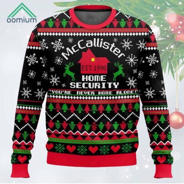 Home Alone McCallister Home Security Christmas Ugly Sweater 1