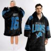 Jared Goff Detroit Football Hoodie Blanket 1