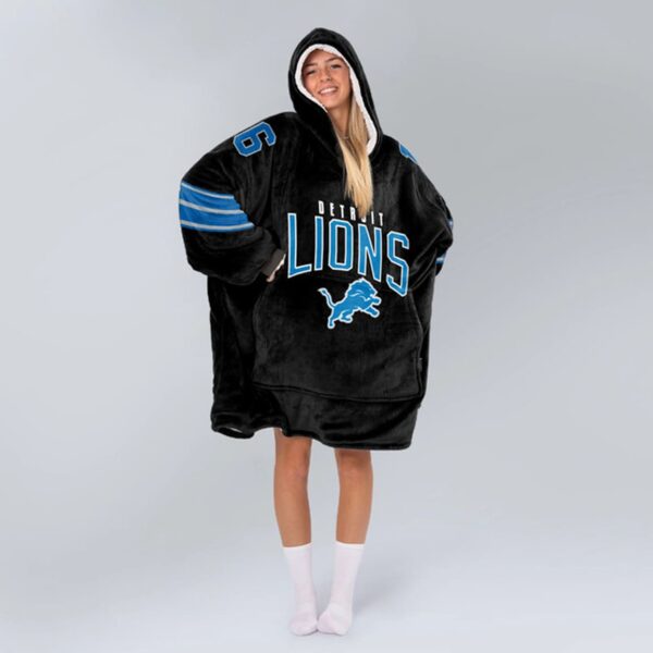 Jared Goff Detroit Football Hoodie Blanket 2