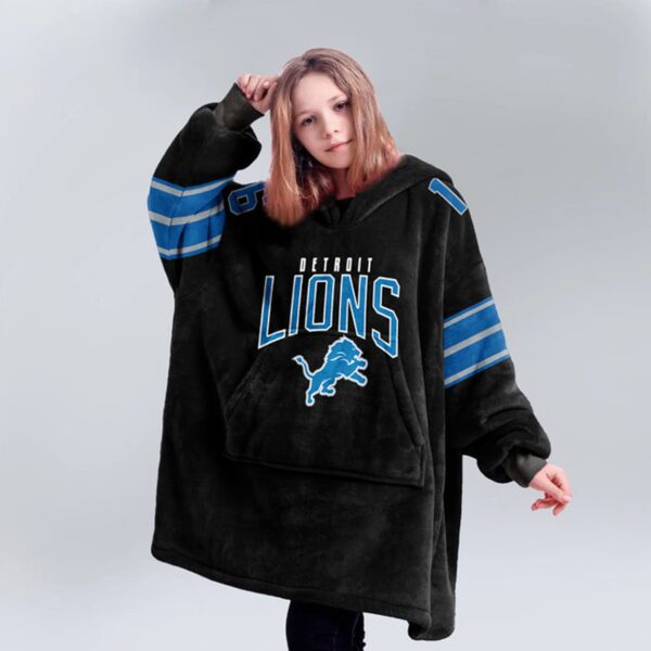 Jared Goff Detroit Football Hoodie Blanket 3