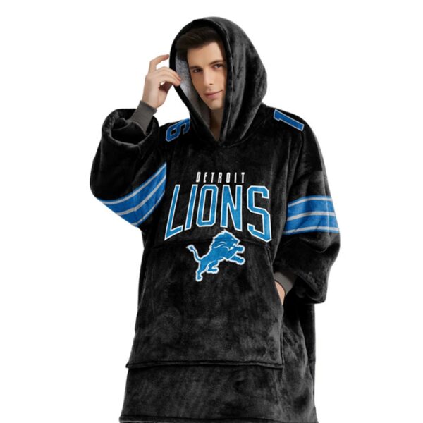 Jared Goff Detroit Football Hoodie Blanket 5