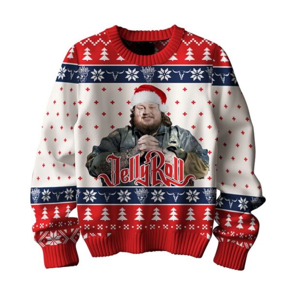 Jelly Roll Even Savage Bitches Go To Heaven Christmas Ugly Sweater 1