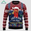 Just a Girl Who Loves Chickens Ugly Christmas Sweater 1