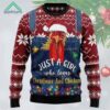 Just a Girl Who Loves Chickens Ugly Christmas Sweater