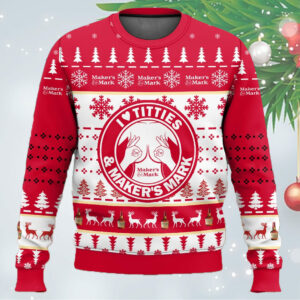 Makers Mark Titties Funny Ugly Sweater