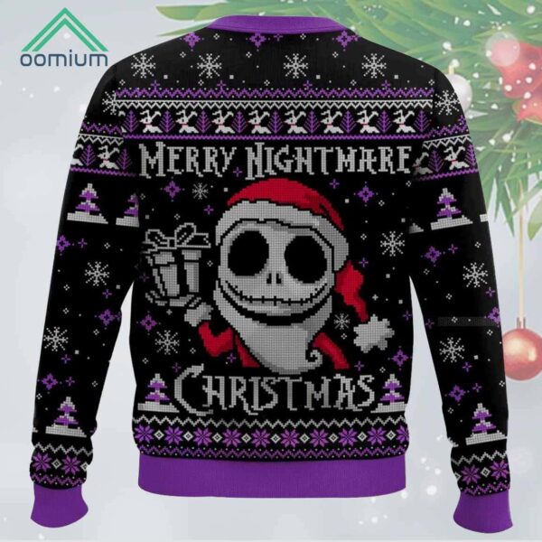 Merry Nightmare Christmas Jack Skellington Ugly Sweater 1