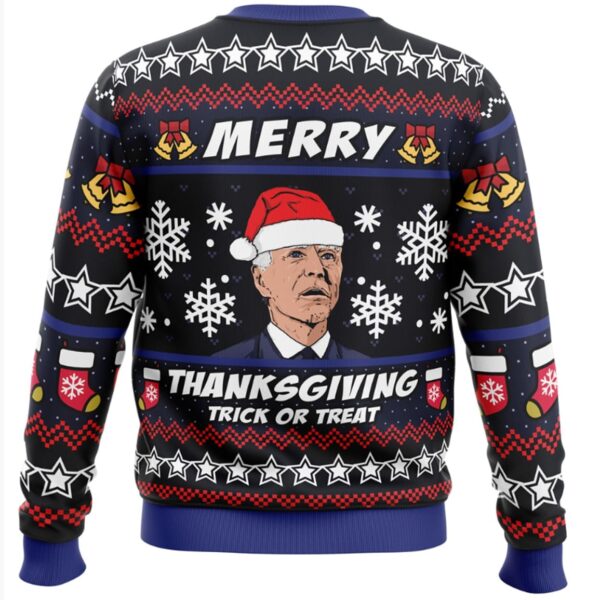 Merry Thanksgiving Biden Christmas Sweater 2024 1