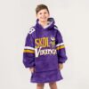 Minnesota Skol Vikings Football Unisex Blanket Hoodie 3