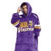 Minnesota Skol Vikings Football Unisex Blanket Hoodie 4