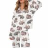 Cute Moo Deng Satin Pajama Set