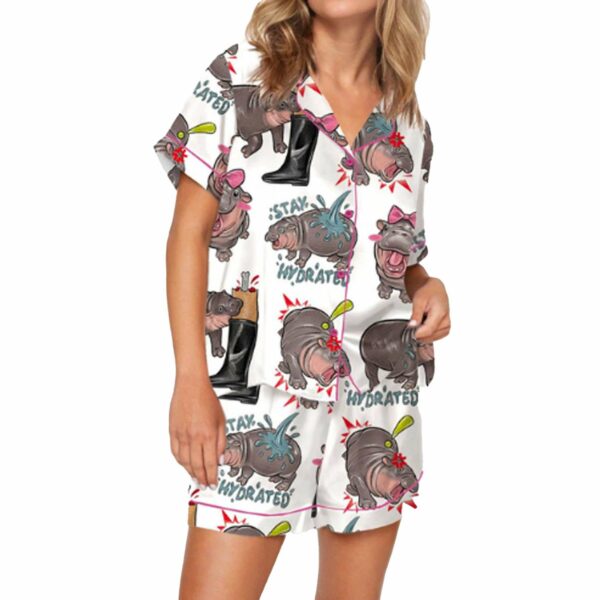 Moo Deng Satin Pajama Set