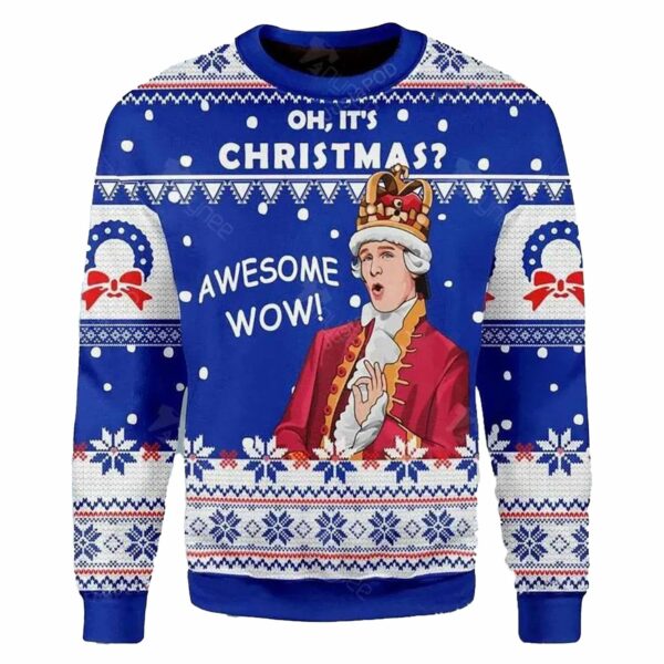 Oh Its Christmas Awesome Wow Ugly Christmas Sweater