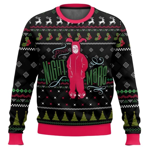 Pink Nightmare Ralphie Parker A Christmas Story Ugly Sweater