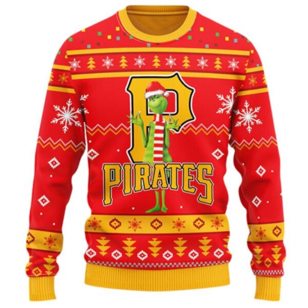 Pirates Grnch Christmas Red Ugly Christmas Sweater