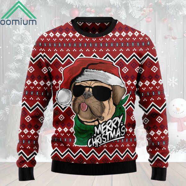 Pug Sunglasses Merry Christmas Ugly Christmas Sweater