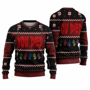 Resident Evil You Died Ugly Christmas Sweater