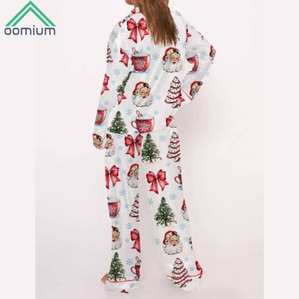 Retro Coquette Christmas Satin Pajama Set 2